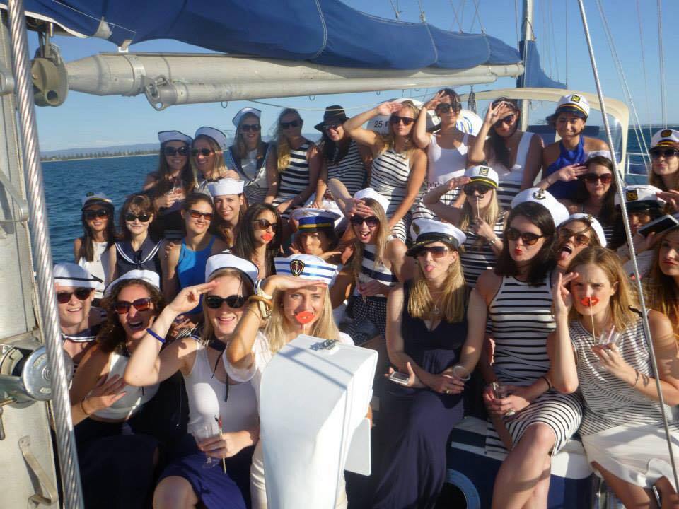Hens themes on boat